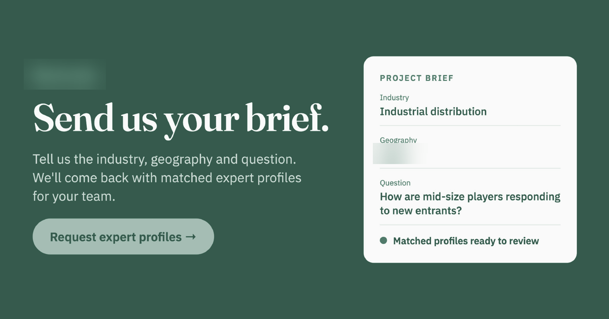 Lead form ad inviting client teams to send a brief