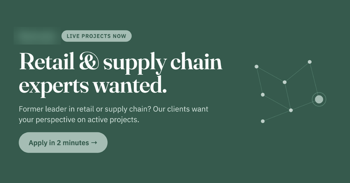 Sector burst ad looking for retail and supply chain experts